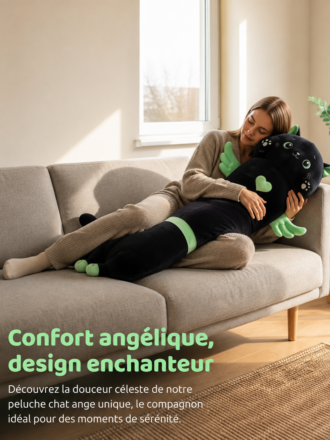 Le Chat’Ange – Peluche ultra-douce