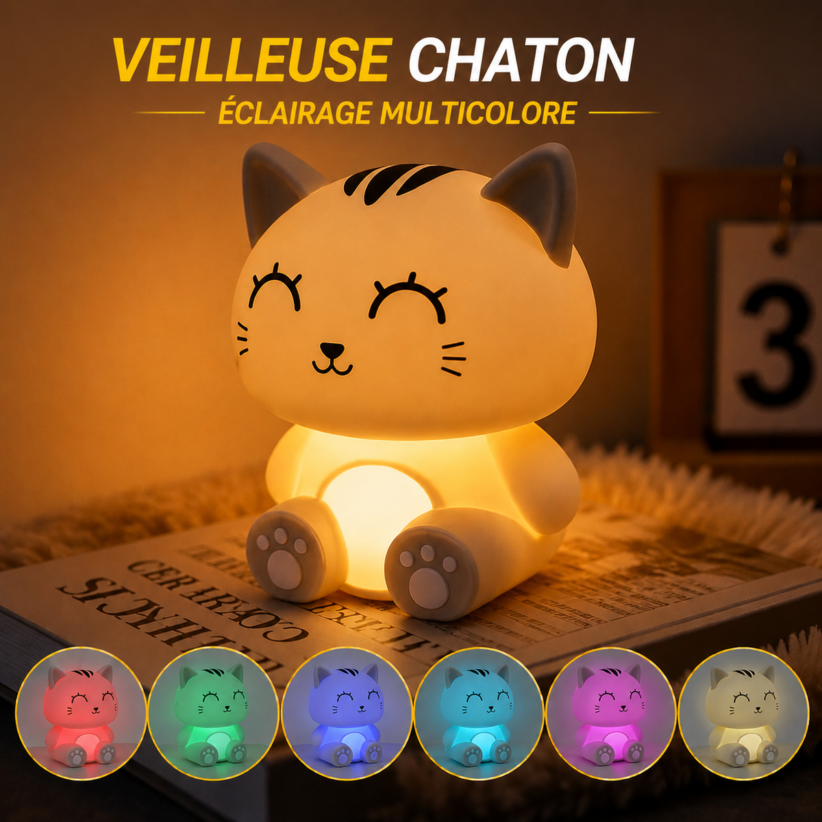 La Lueur Féline – Veilleuse chat