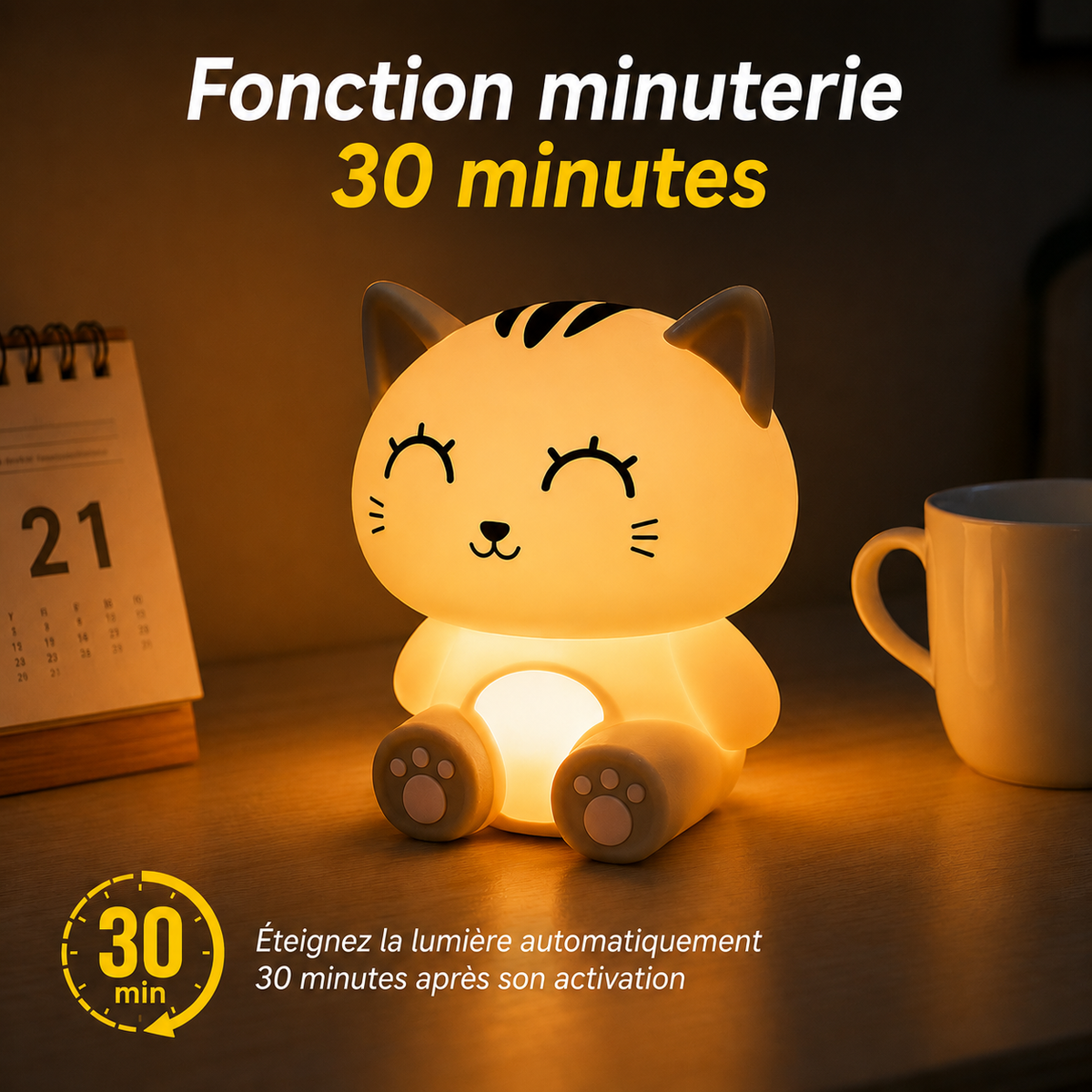 La Lueur Féline – Veilleuse chat