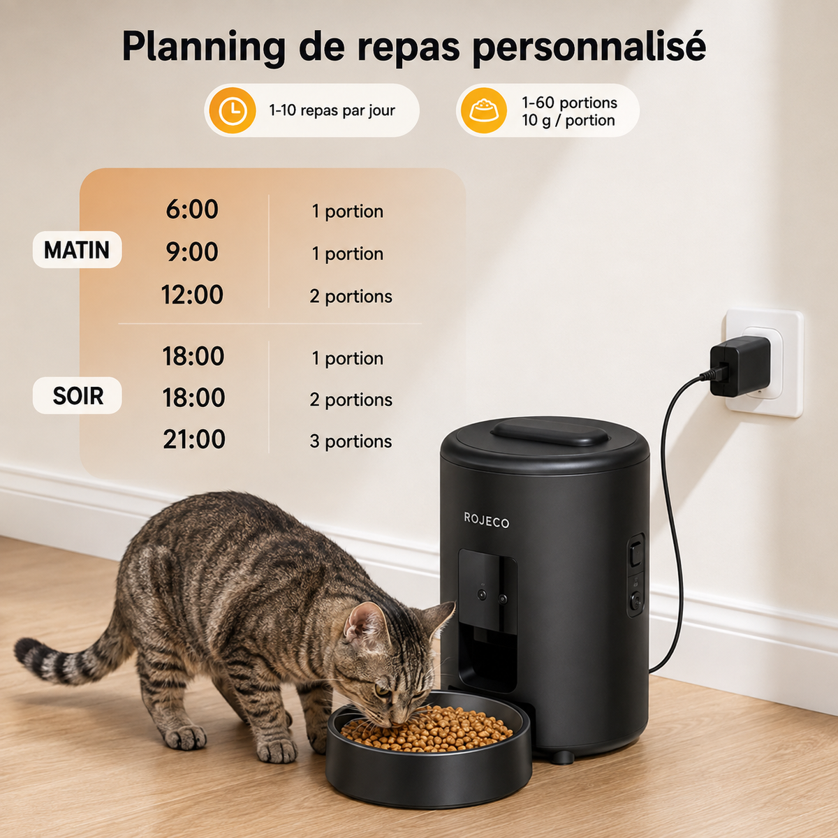 Le Miaou’matic – Distributeur connecté Wi-Fi 2 L