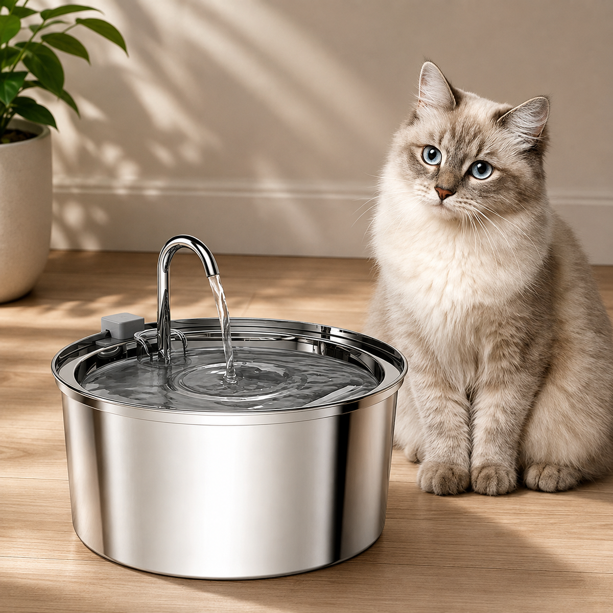 L’Oasis à Moustaches - Fontaine en acier inoxydable 3,2 L