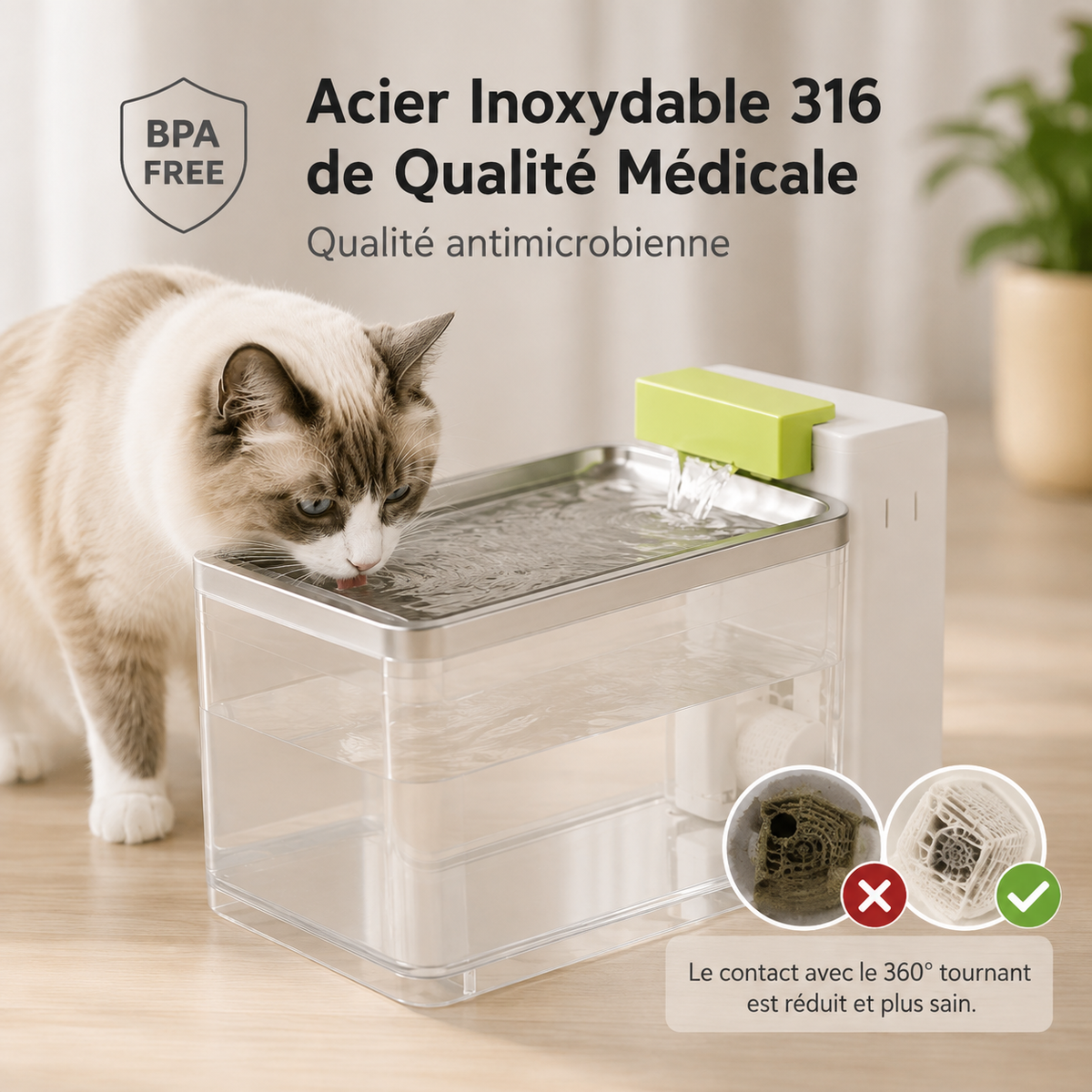 La Source Féline - Fontaine à eau 3,3 L