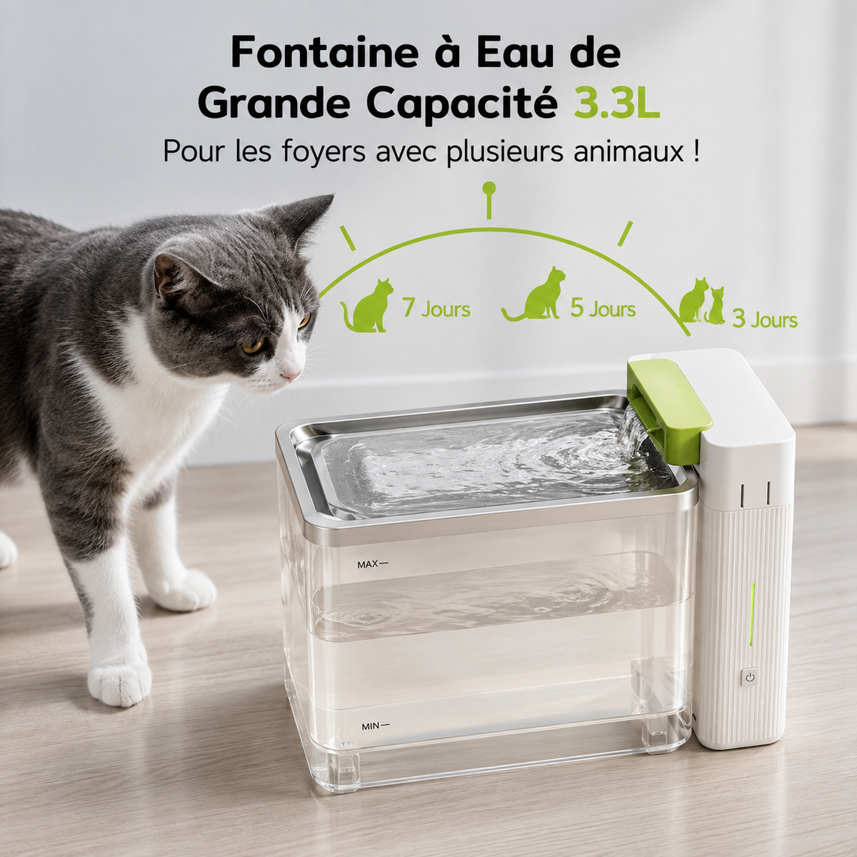 La Source Féline - Fontaine à eau 3,3 L