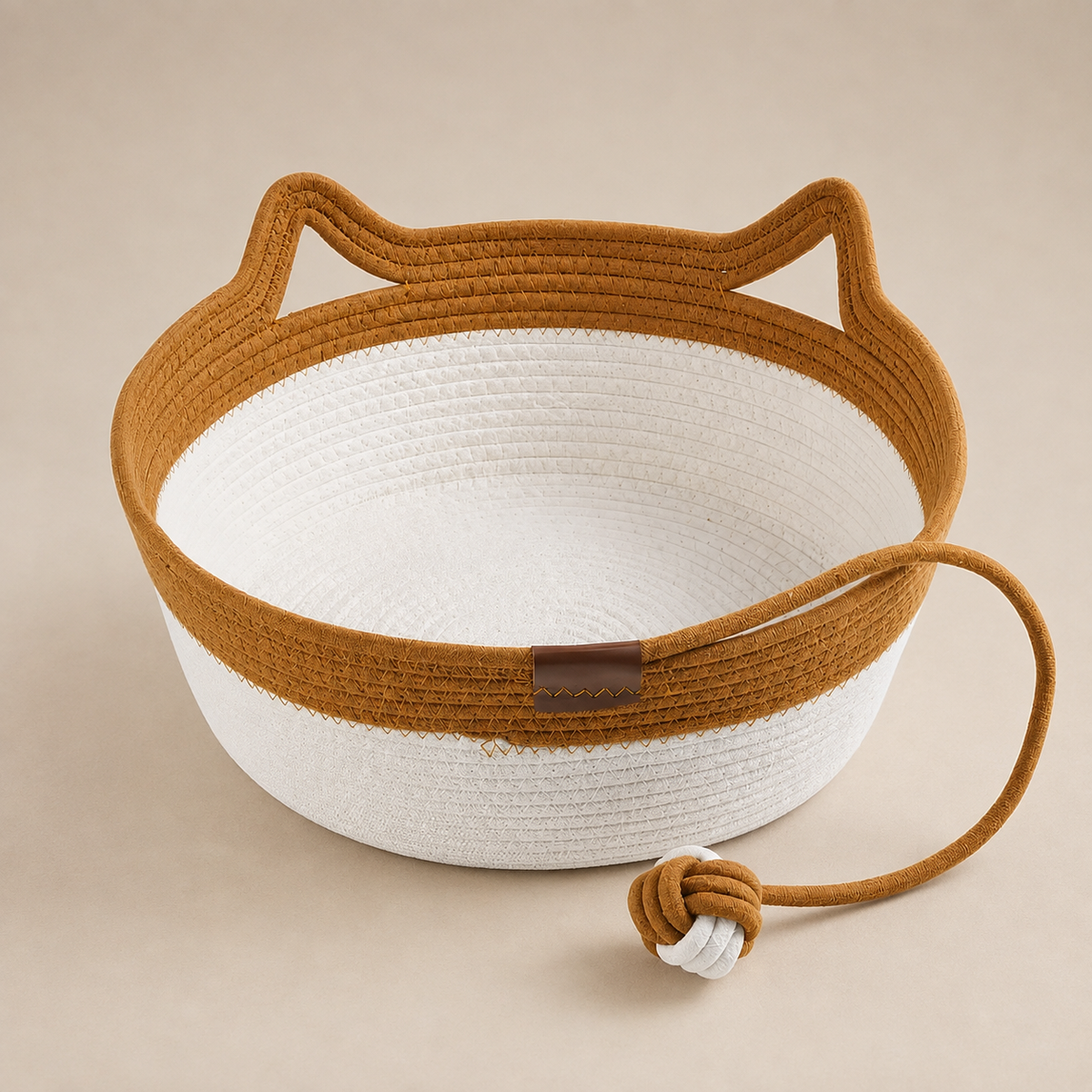 Le Panier Moustache – Panier tressé pour chat