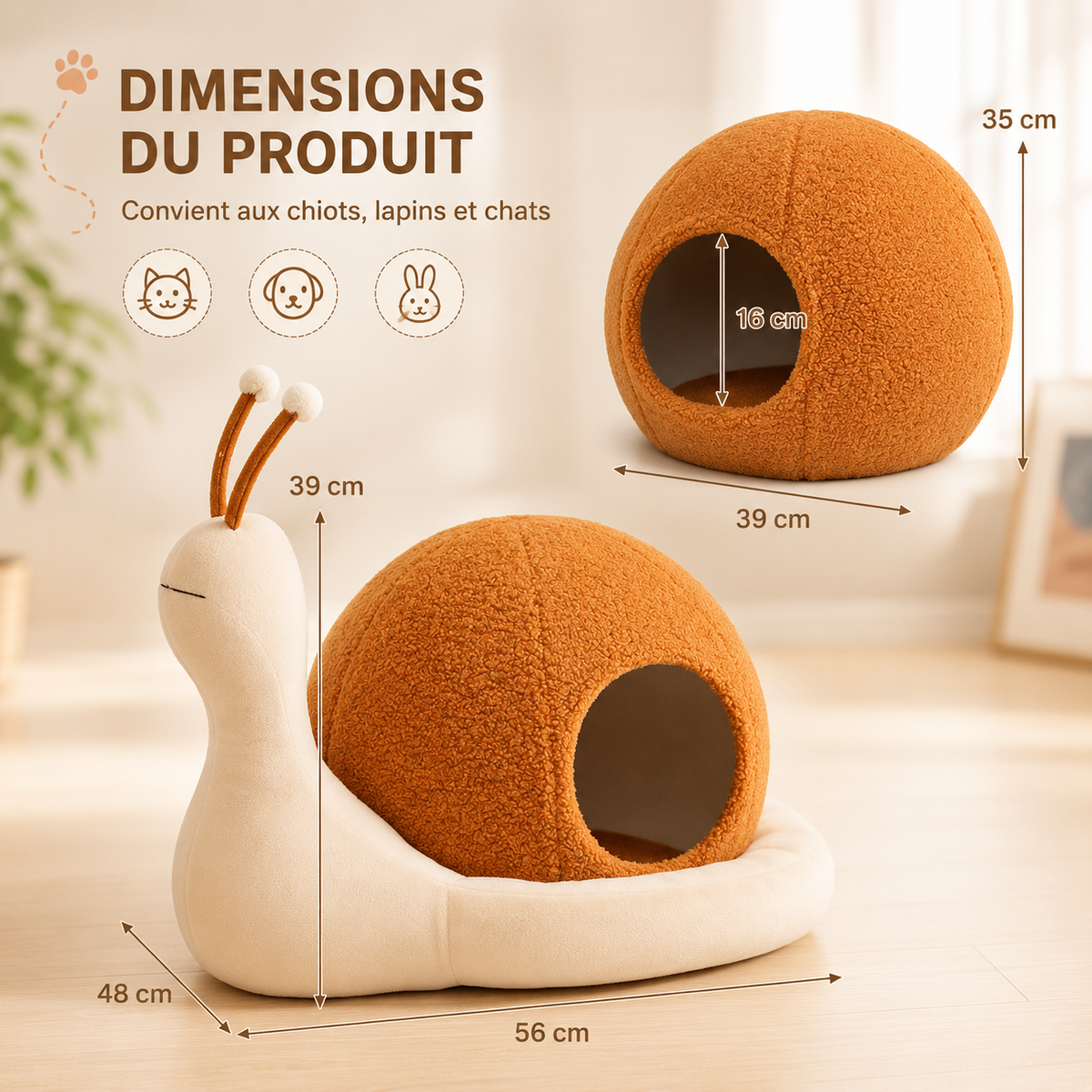 L'Escargot Douillet - Un nid douillet et mignon pour votre chat