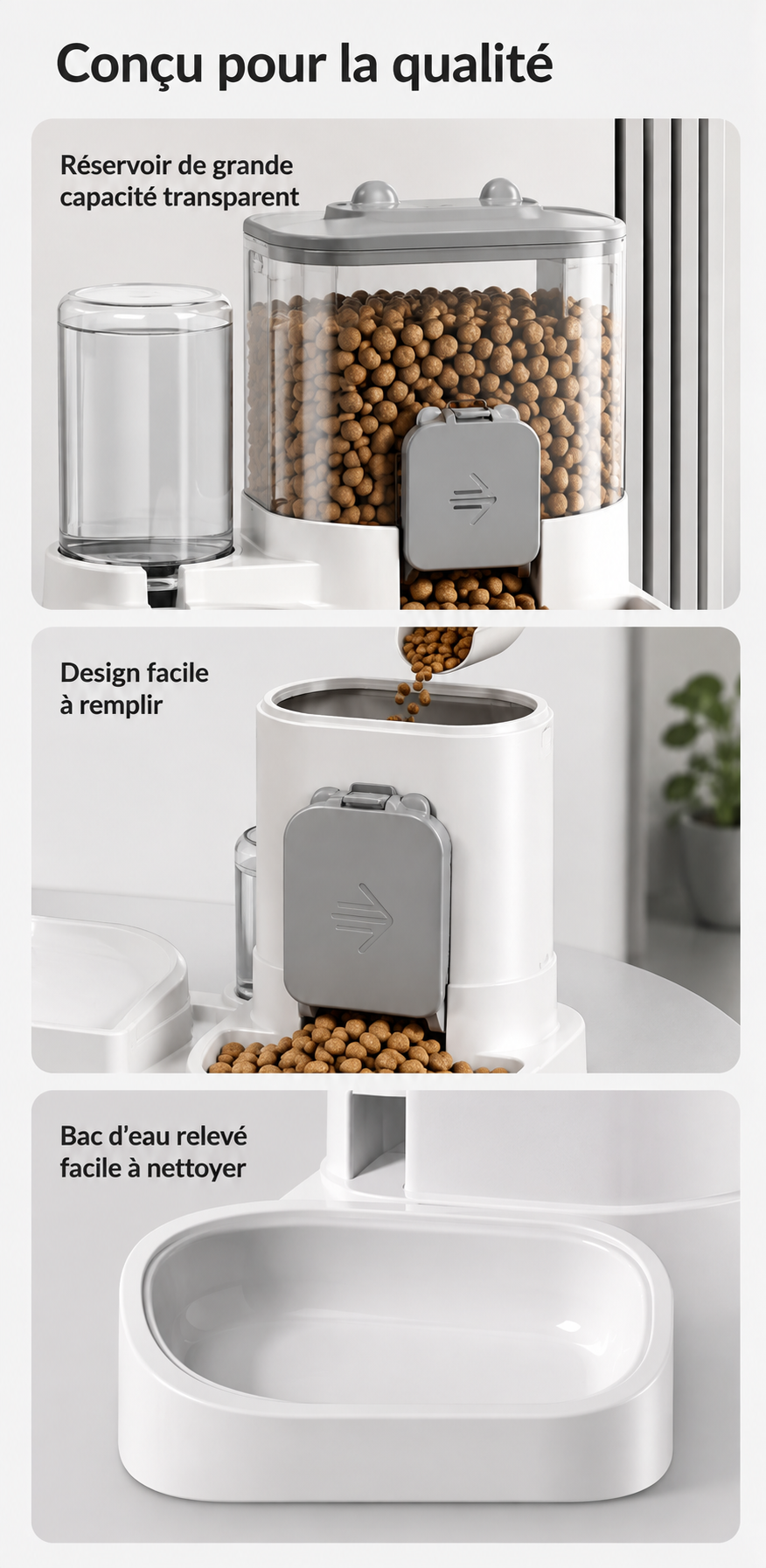 Le Resto’Chat - Distributeur 2-en-1 croquettes & eau