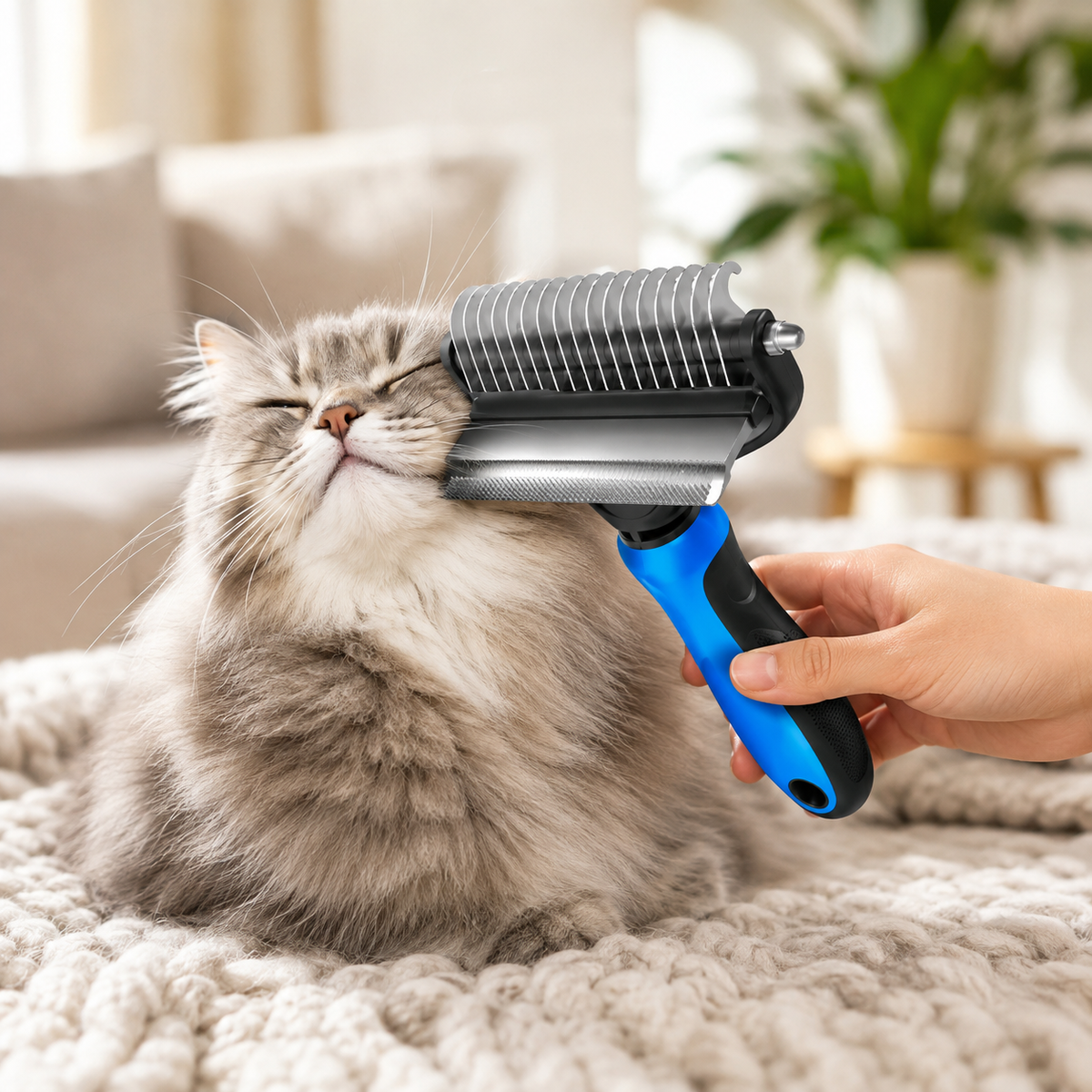 Le Dépoil’Express – Brosse de toilettage 2-en-1