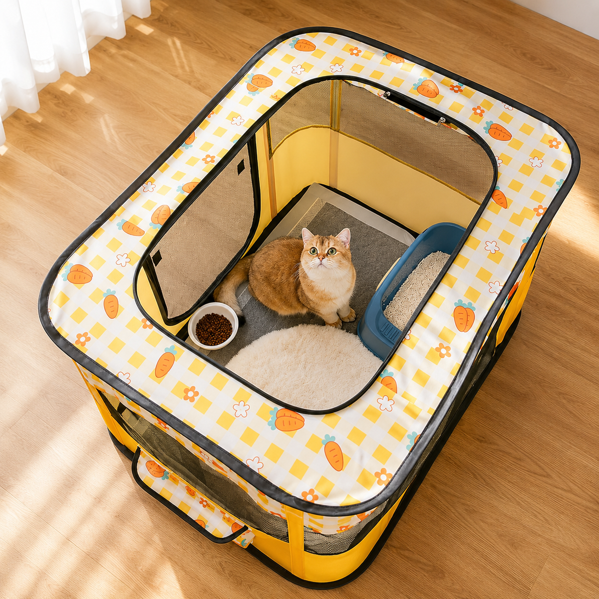 La Maison Douillette – Parc pliable pour chat