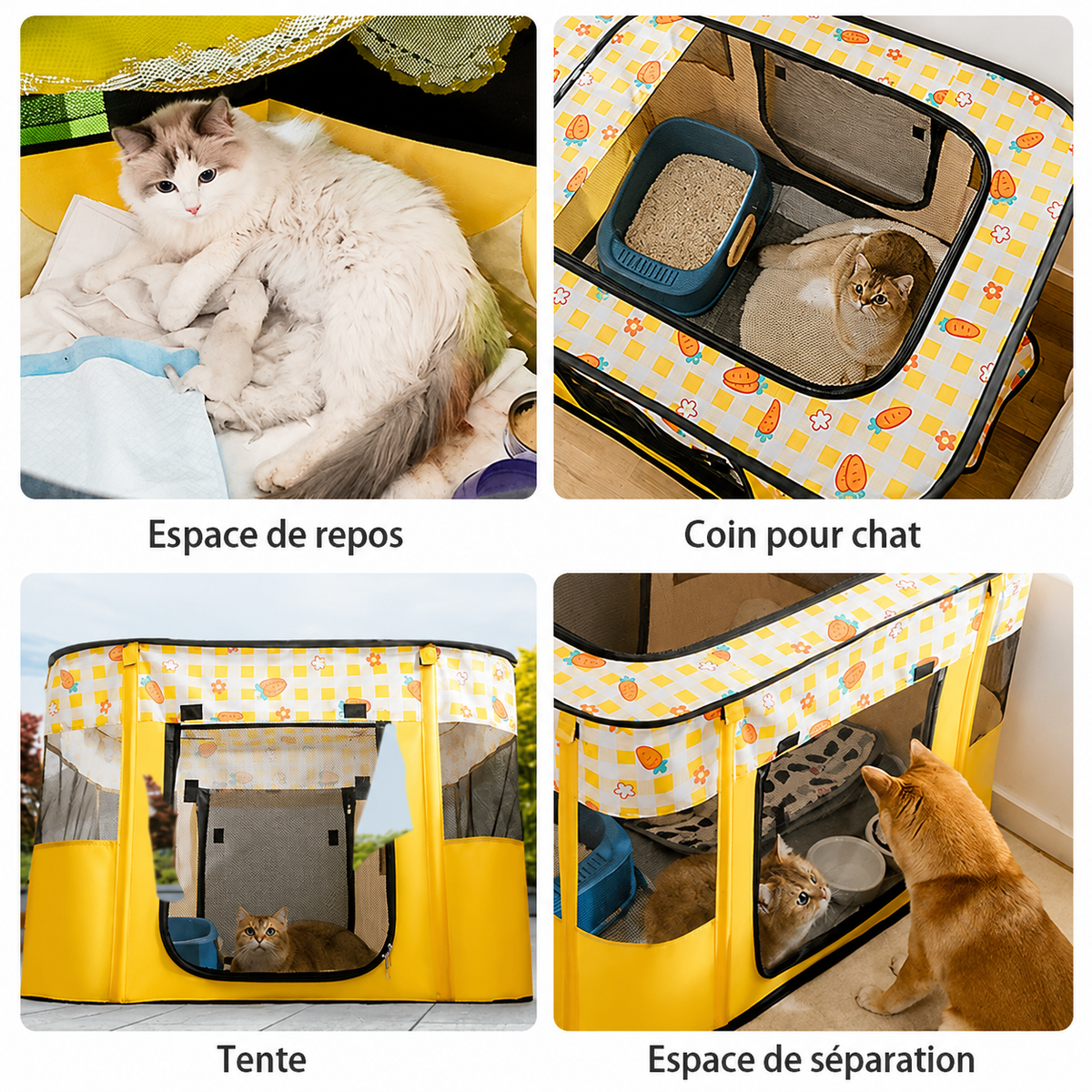 La Maison Douillette – Parc pliable pour chat