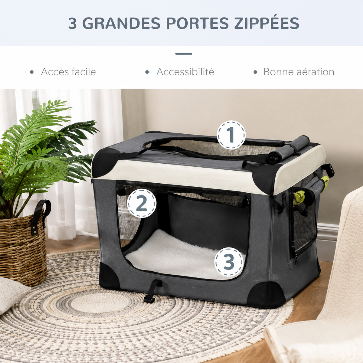 Le Sac’Nomade – Sac de transport souple pour petit chat - jusqu'à 4 kg