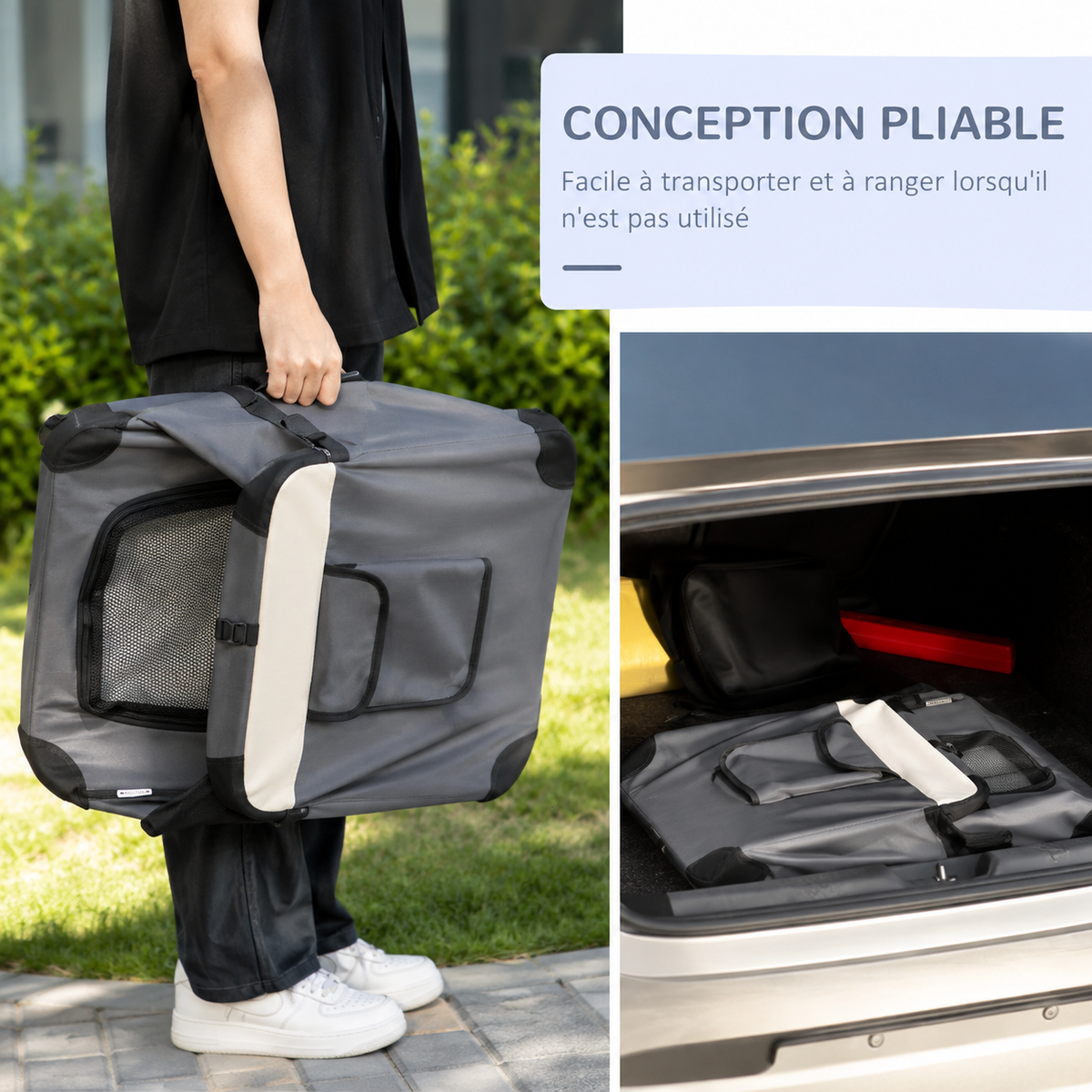Le Sac’Nomade – Sac de transport souple pour petit chat - jusqu'à 4 kg