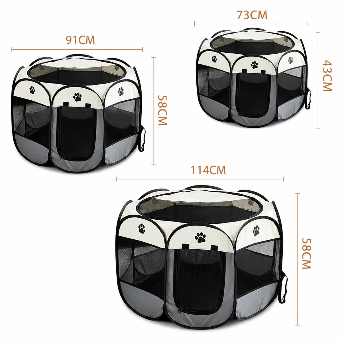 Le Chat’Piteau – Parc pliable octogonal pour chat