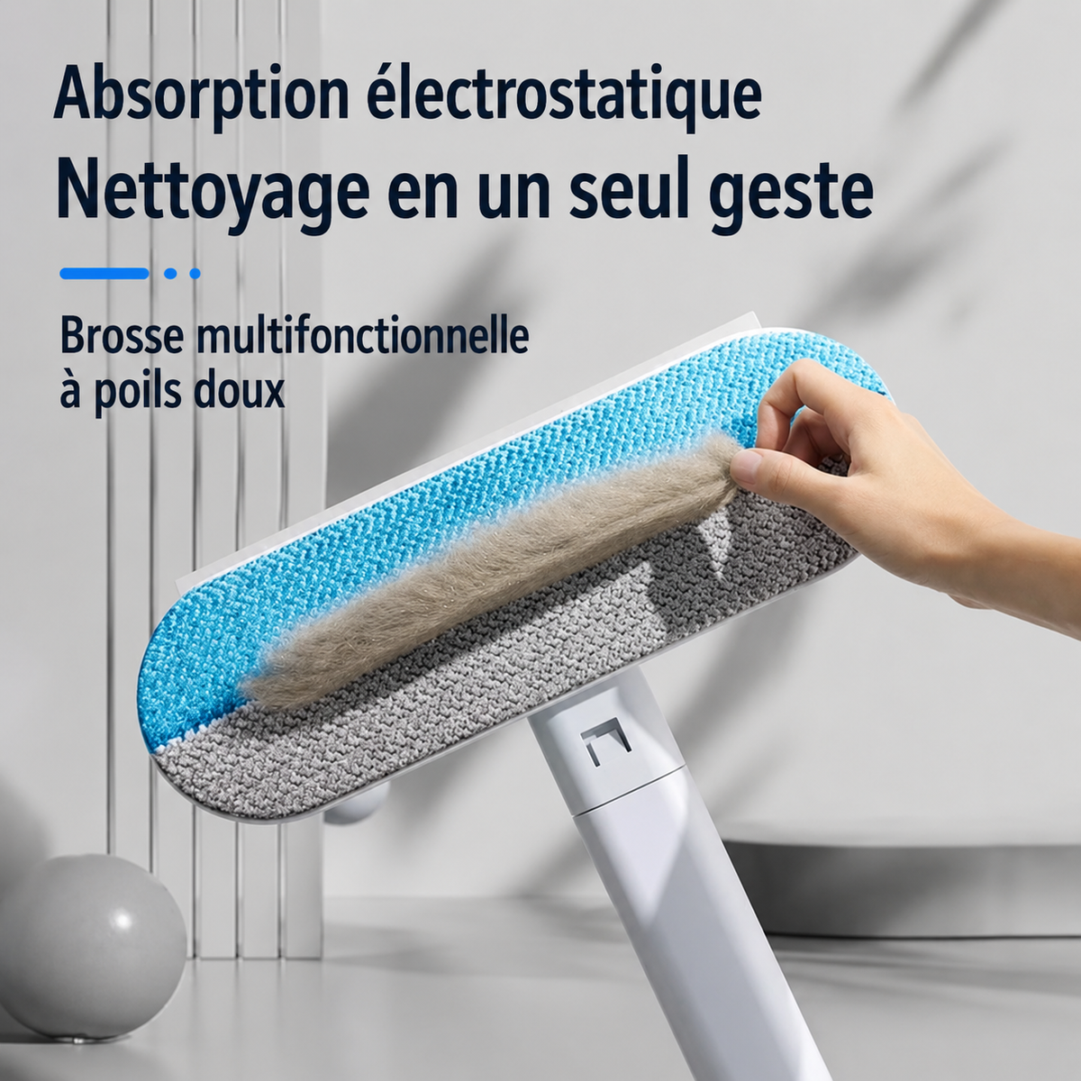 PoilZen – Brosse Télescopique Anti-Poils