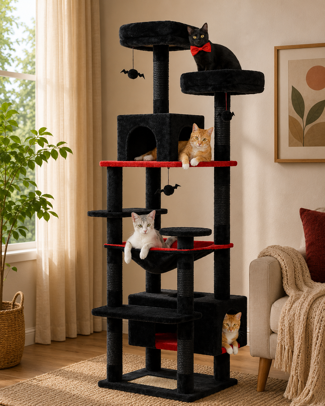 Le Royaume des Chats – Grand arbre à chat multi-niveaux