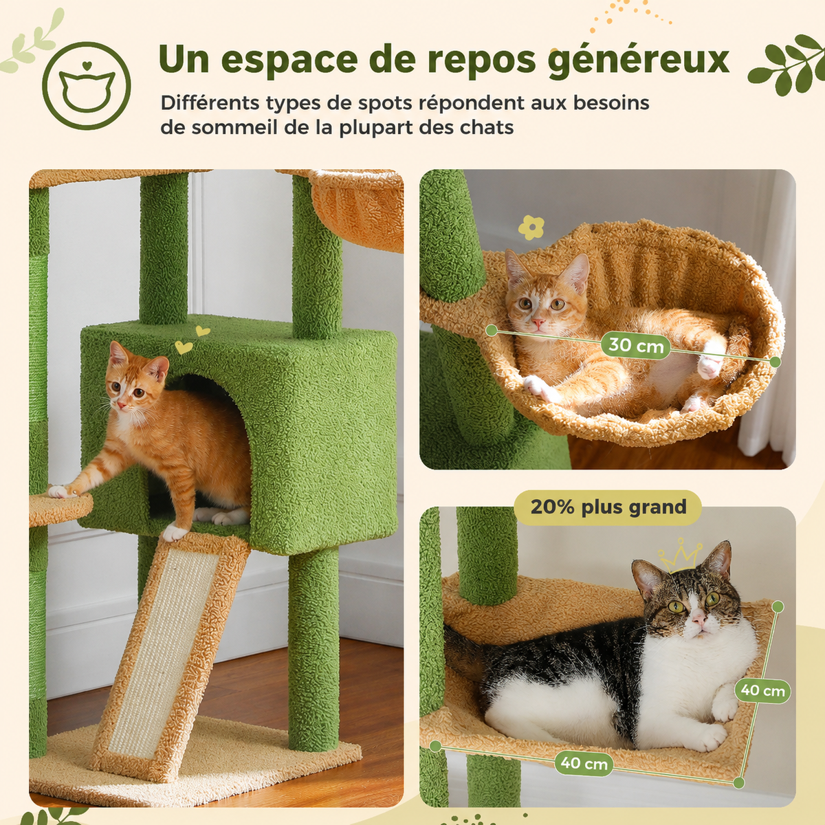 Le Perchoir Canopée – Arbre à chat du sol au plafond