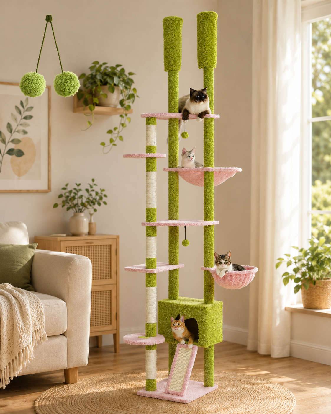 Le Perchoir Canopée – Arbre à chat du sol au plafond