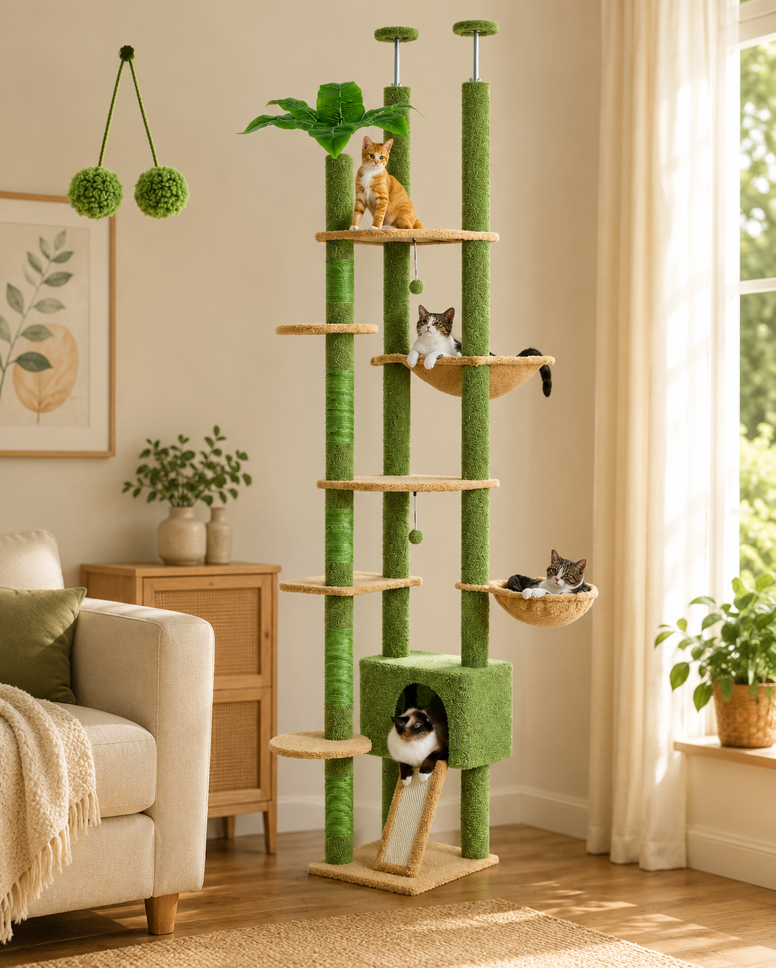 Le Perchoir Canopée – Arbre à chat du sol au plafond
