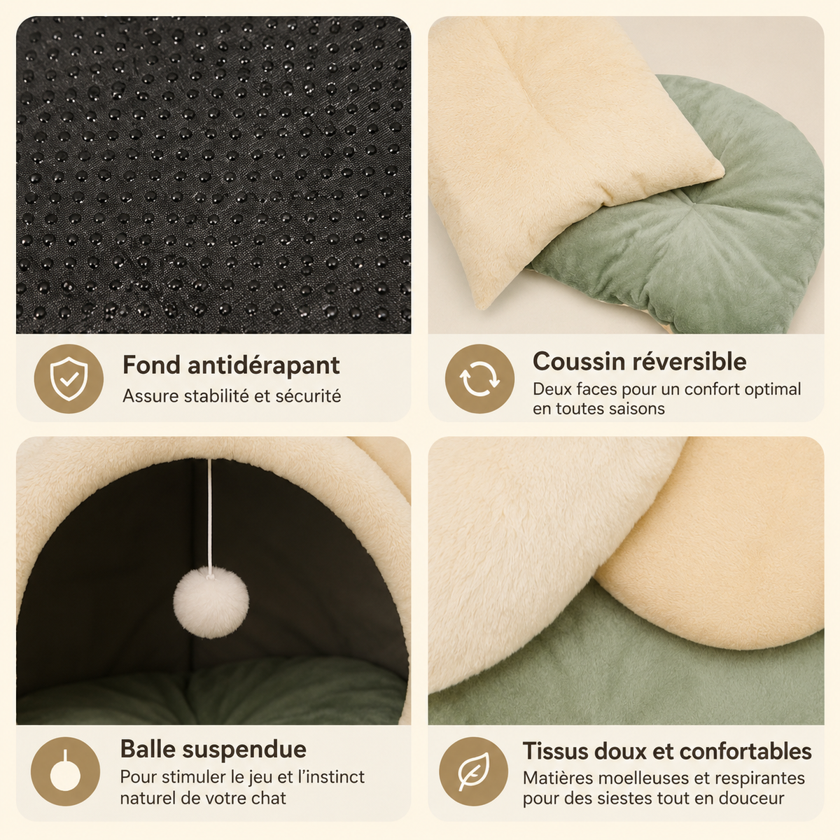 Le Ronrondouillet – Niche douillette pour chat