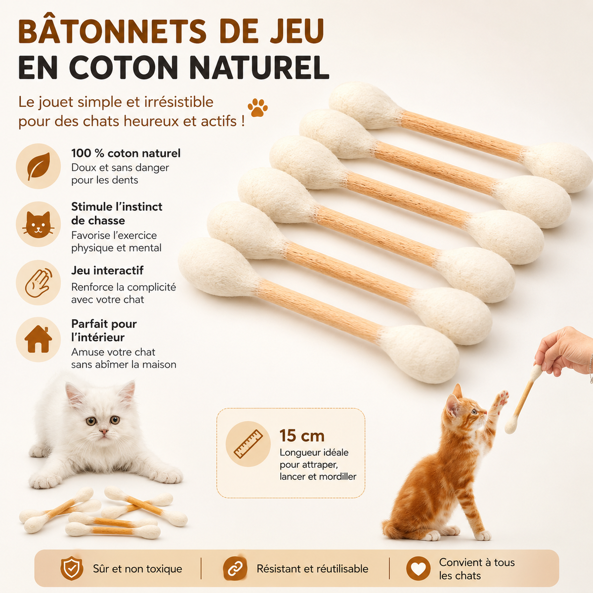 Les Miaou’Sticks – Bâtonnets de jeu pour chat