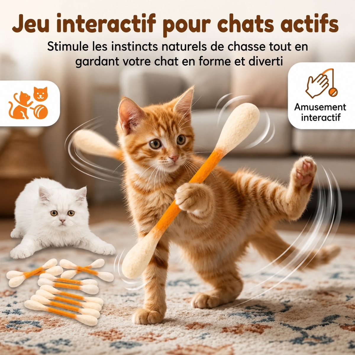 Les Miaou’Sticks – Bâtonnets de jeu pour chat