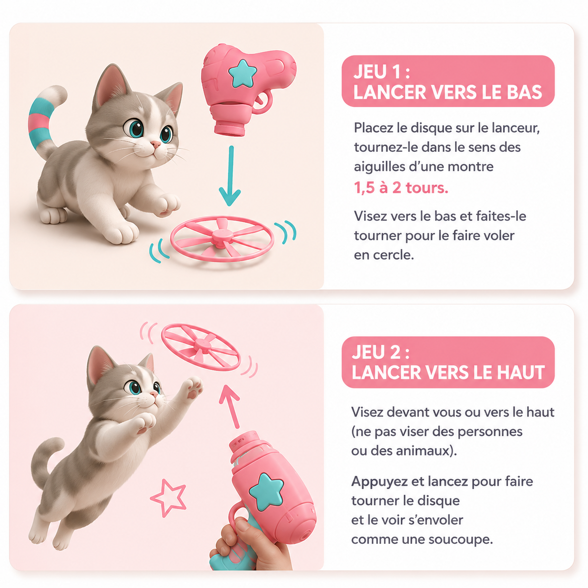 Le Miaou’Disc – Lance-disques interactif pour chat