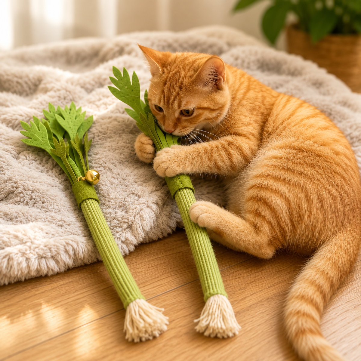 Céli'Miaou – Jouet à l'herbe à chat en forme de céleri