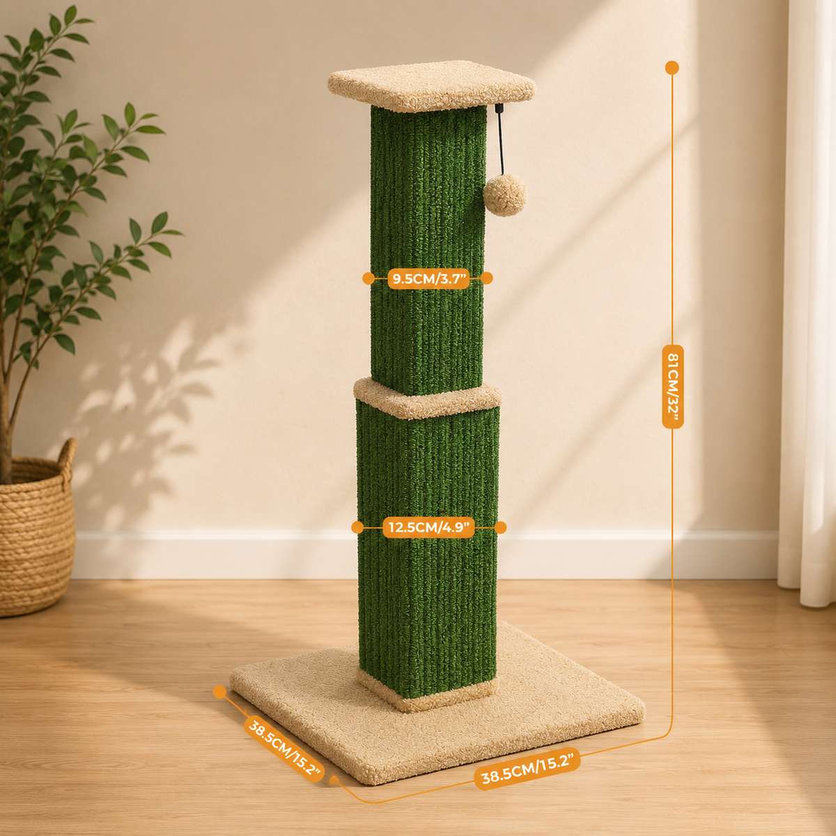 Le Totem Félin – Griffoir en sisal 81 cm