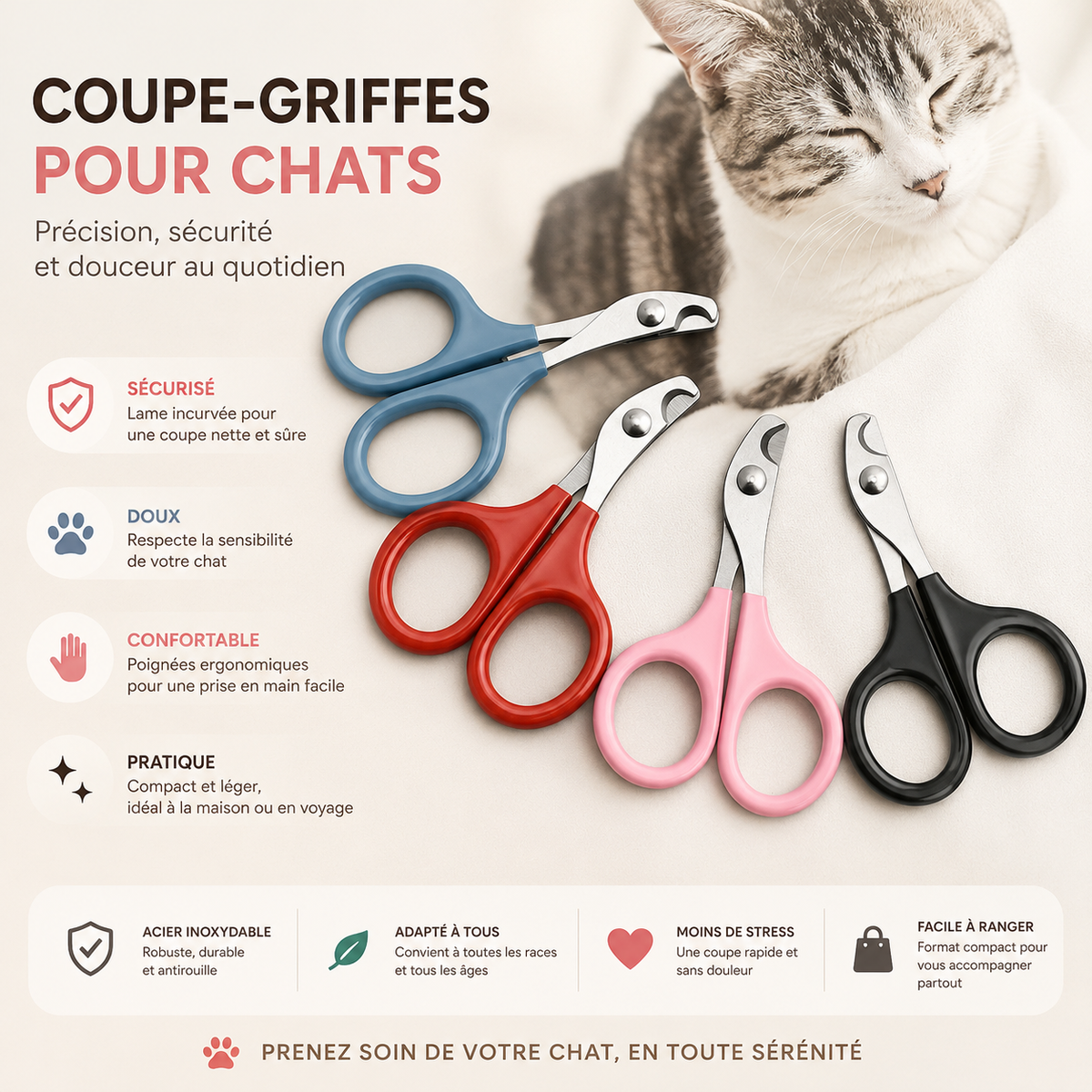 La Patte Sûre – Coupe-griffes de précision pour chat