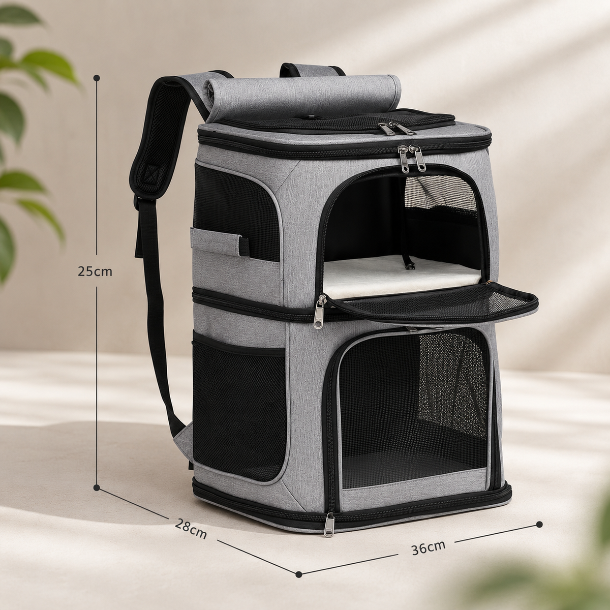 Le Cocon Voyageur – Sac à dos de transport double pour chats