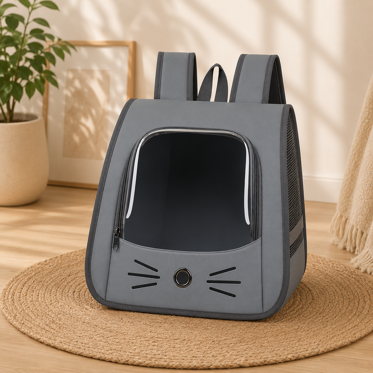 Le Nid à Moustaches – Sac à dos de transport pour chat