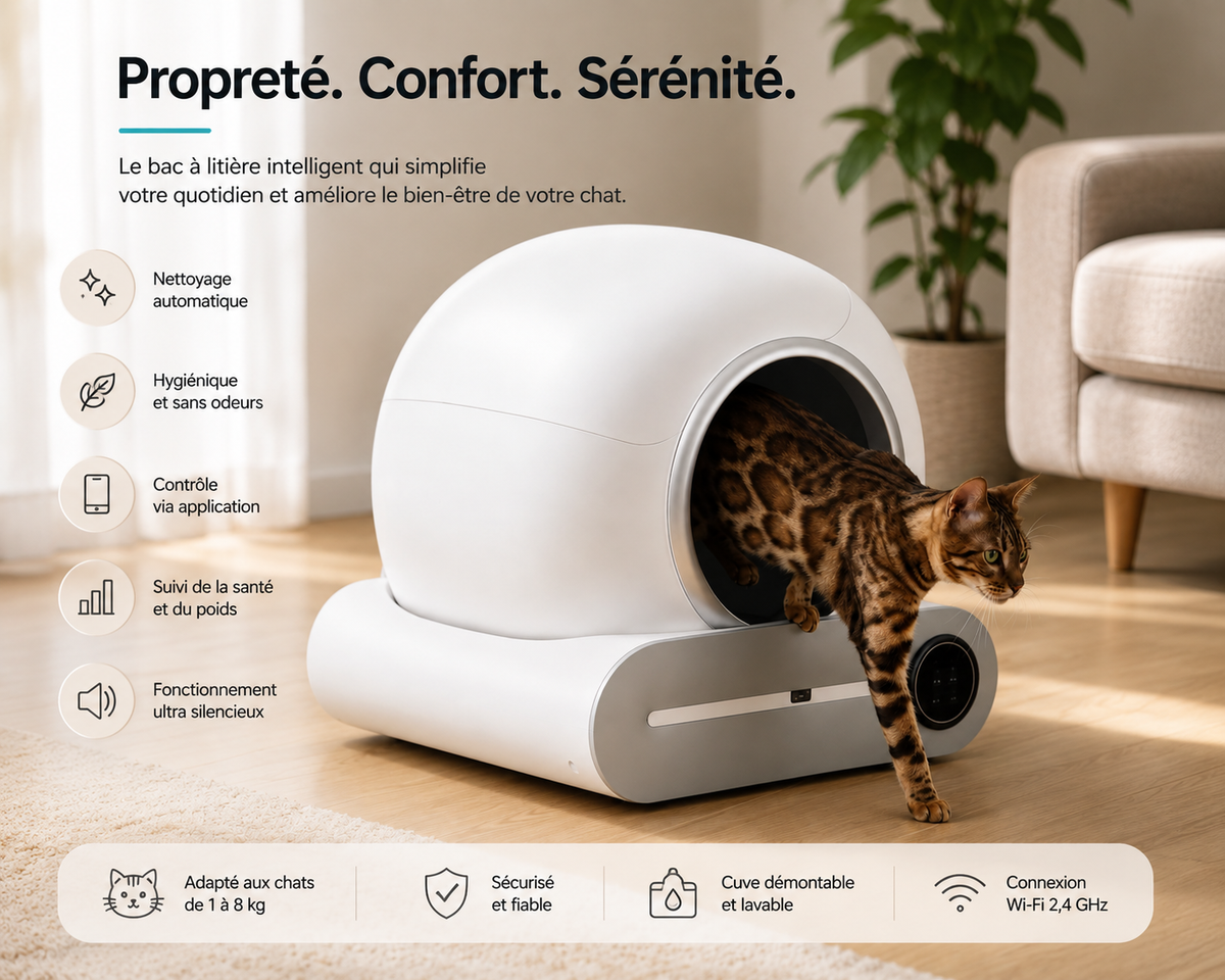 La Ronron’Clean – Litière automatique connectée