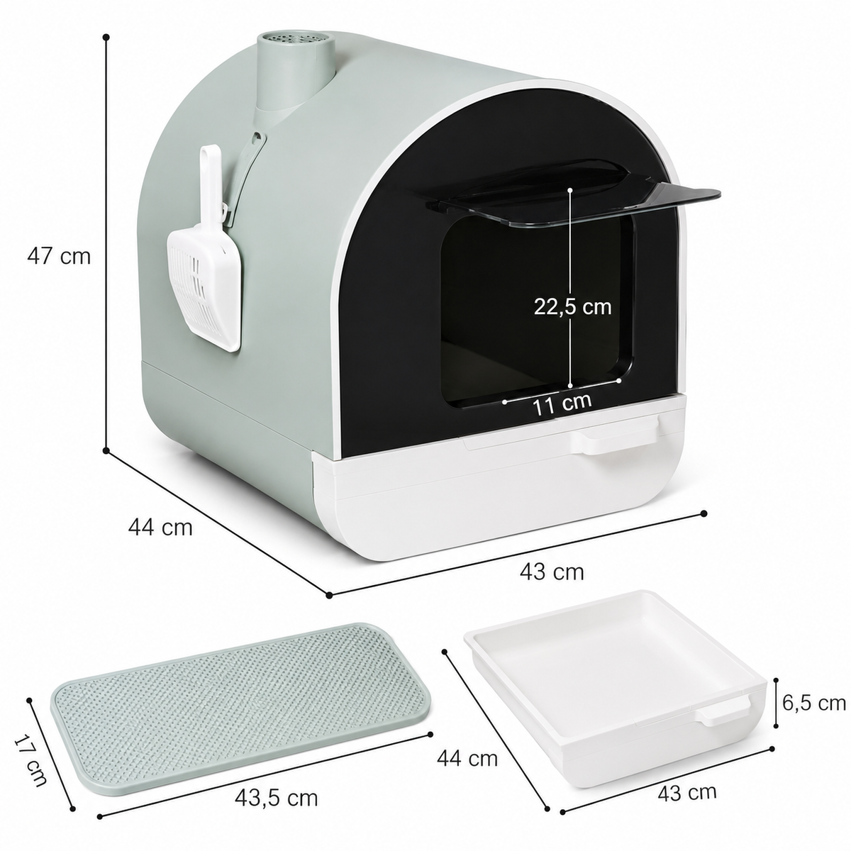 Le Cocon Propre – Maison de toilette fermée pour chat