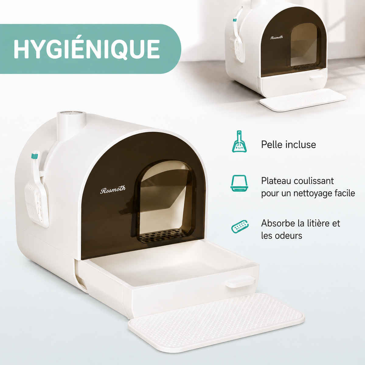 Le Cocon Propre – Maison de toilette fermée pour chat