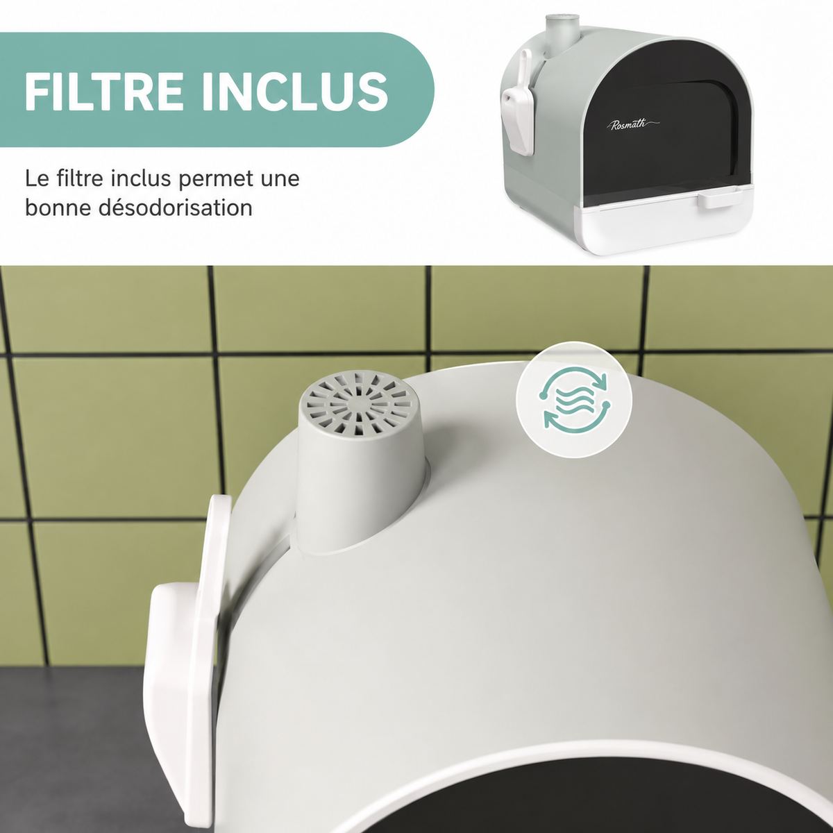 Le Cocon Propre – Maison de toilette fermée pour chat