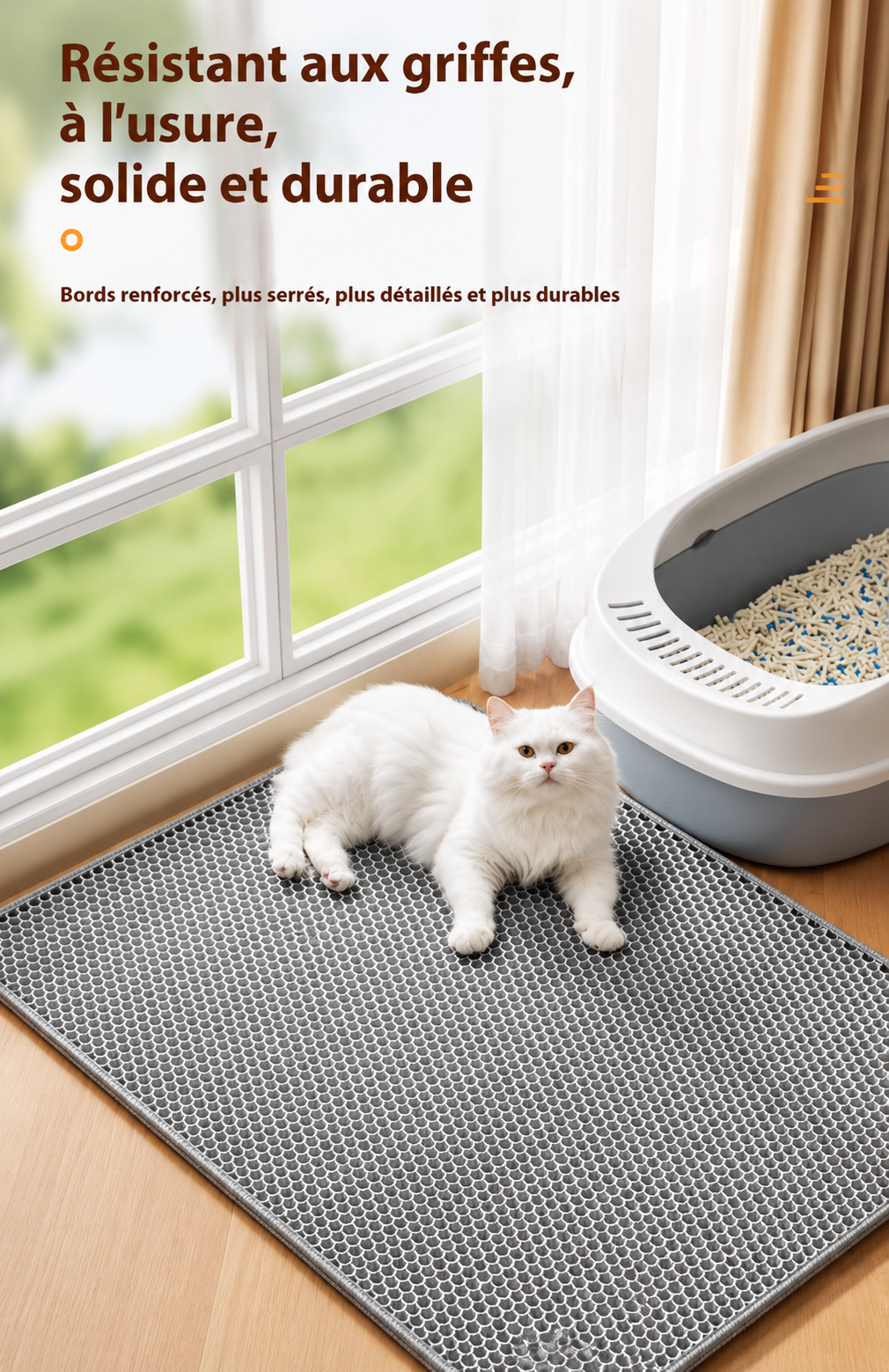 PattePropre - Tapis récupérateur de litière double couche