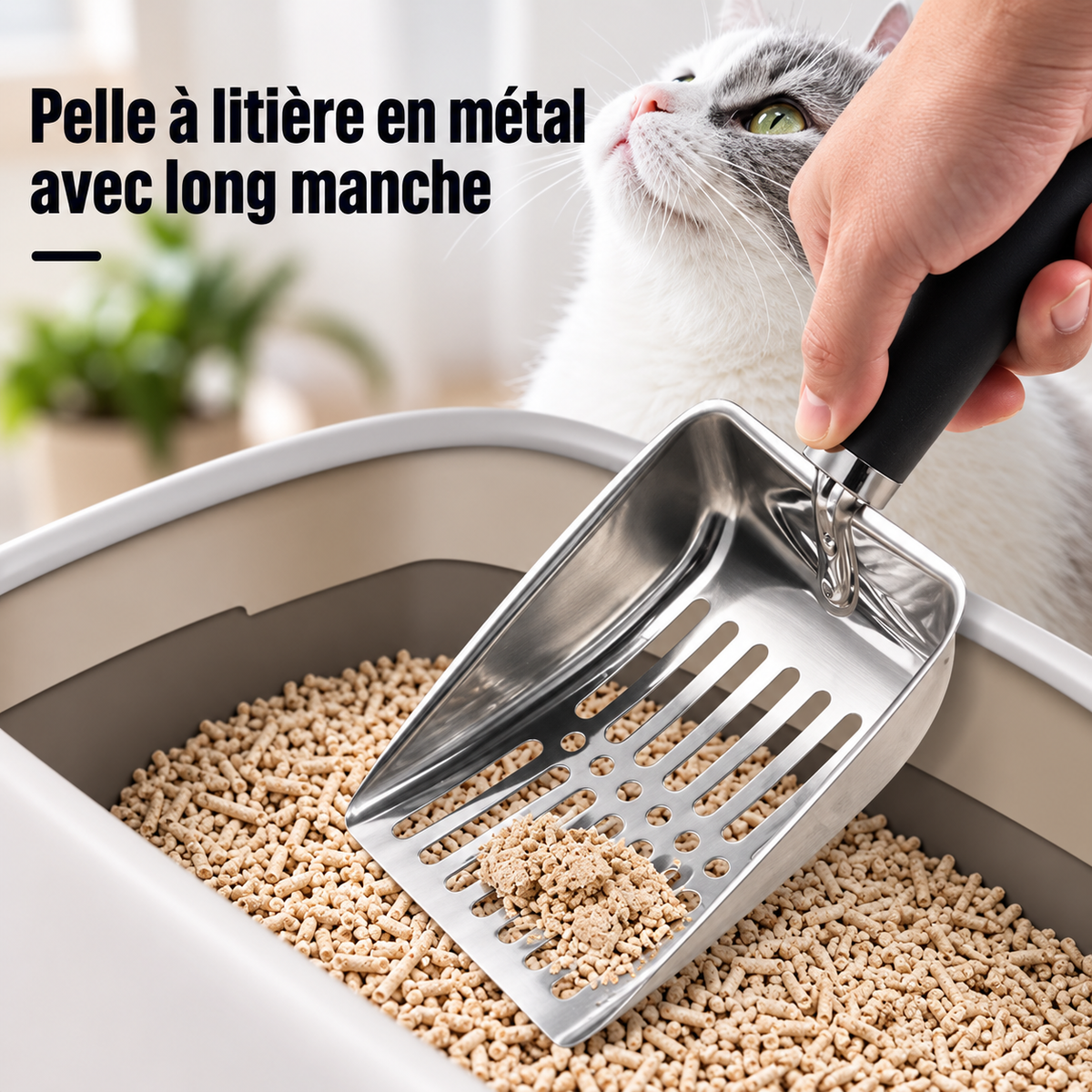 Inox’Pattes – Pelle à litière en acier inoxydable