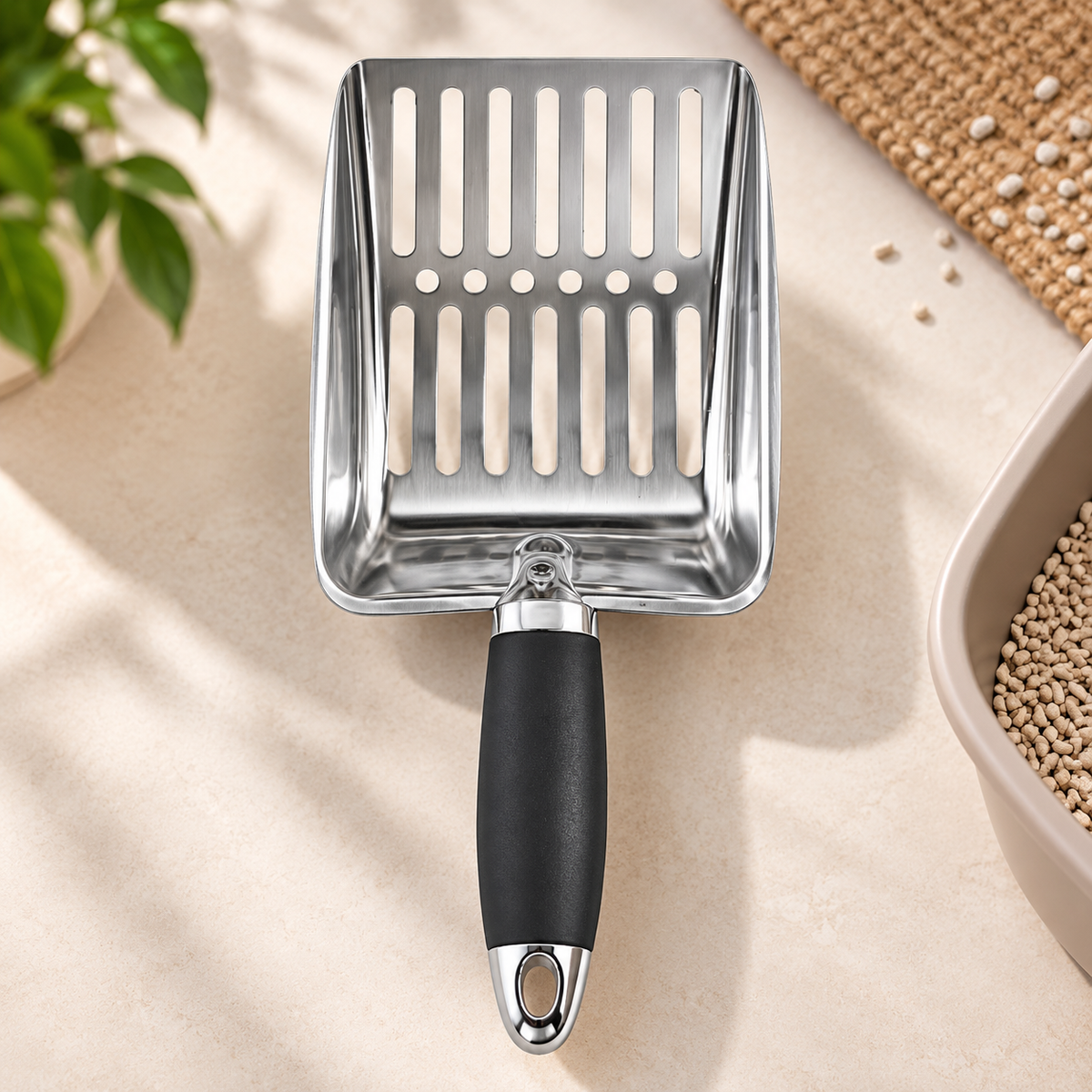 Inox’Pattes – Pelle à litière en acier inoxydable