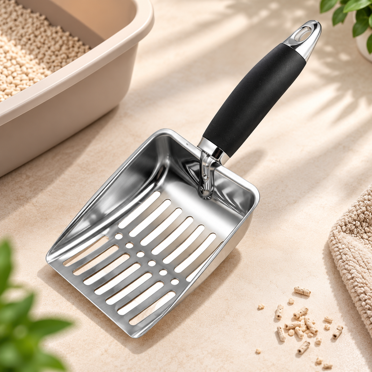 Inox’Pattes – Pelle à litière en acier inoxydable