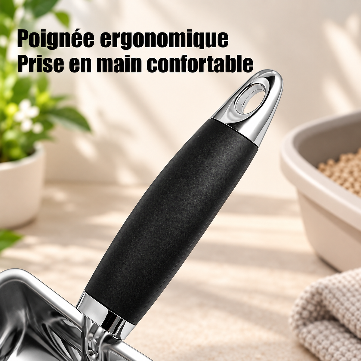 Inox’Pattes – Pelle à litière en acier inoxydable
