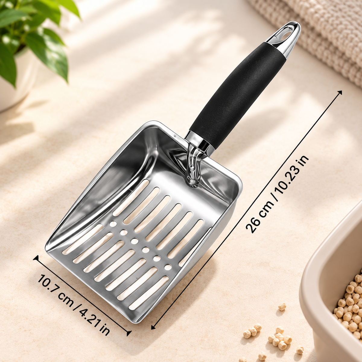 Inox’Pattes – Pelle à litière en acier inoxydable