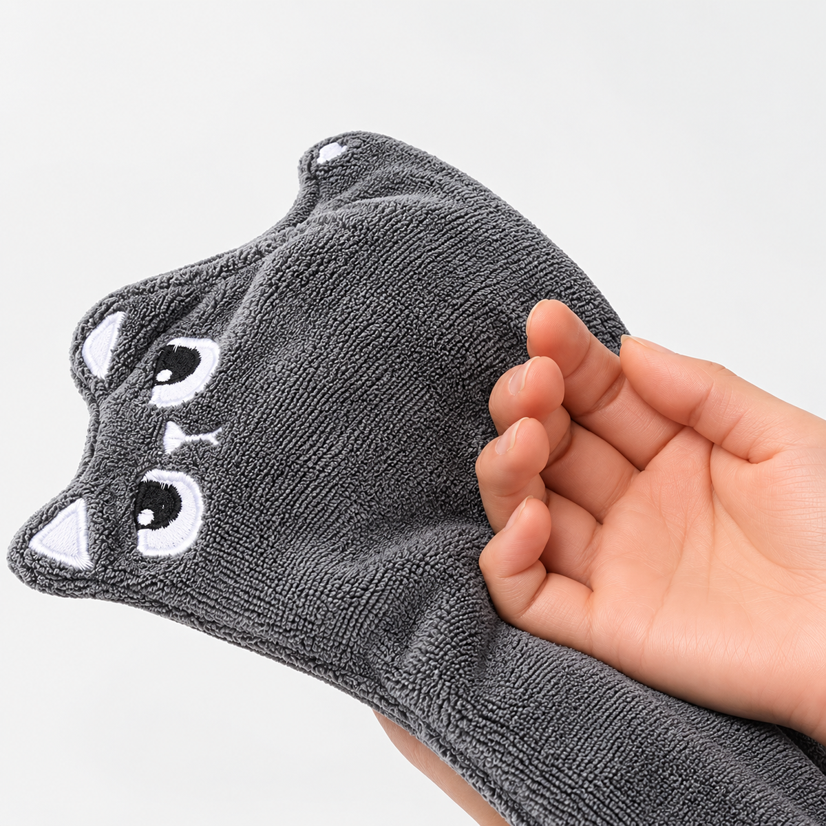 Miaou’Serviette – Serviette à main chat suspendu