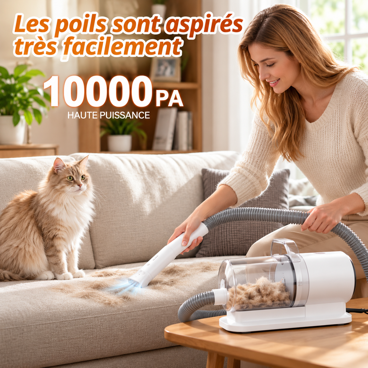 Ronron’Vac – Kit de toilettage & aspirateur 6-en-1