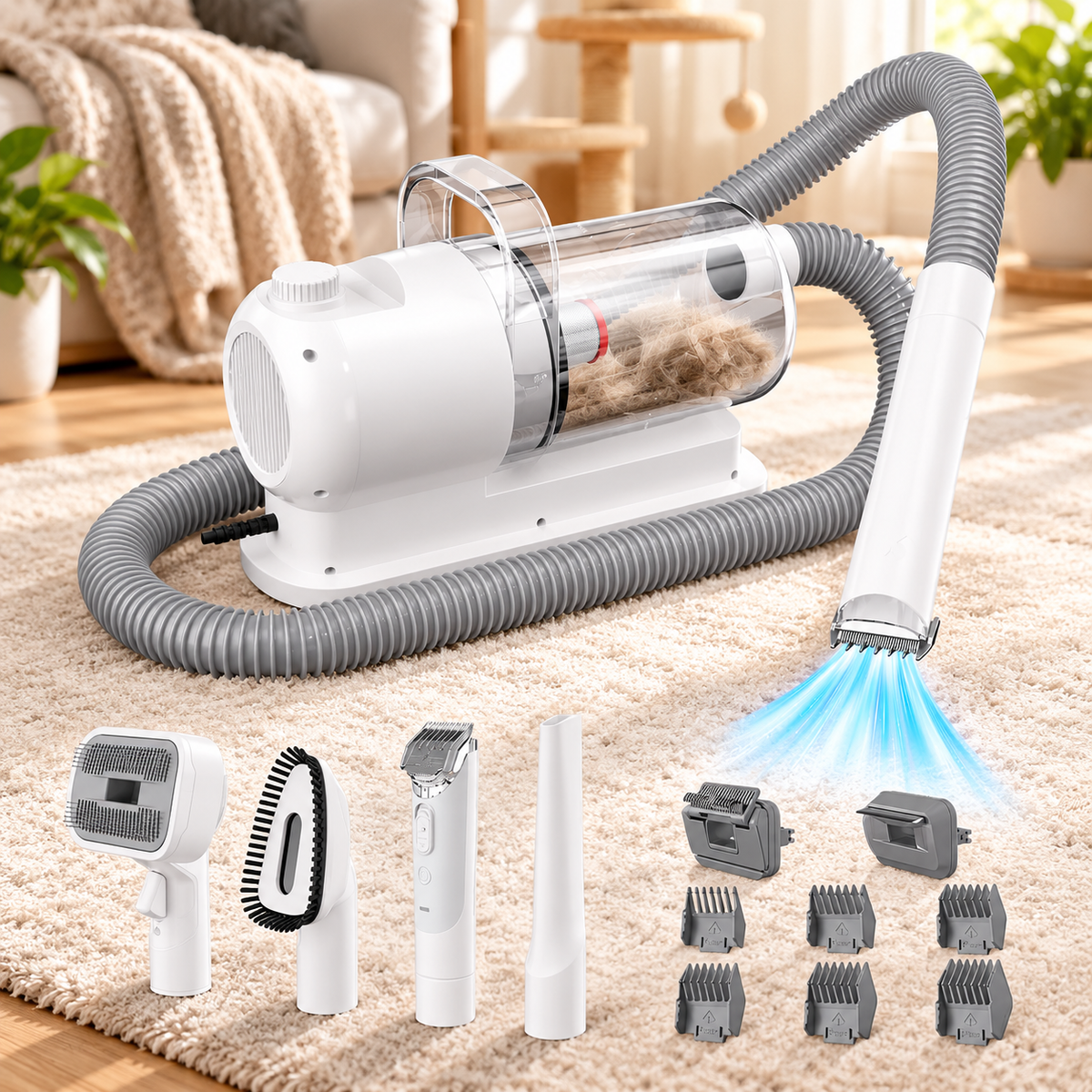 Ronron’Vac – Kit de toilettage & aspirateur 6-en-1