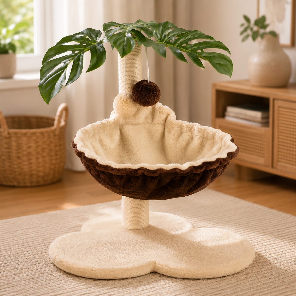 Le Palmier Perché – Arbre à chat avec hamac