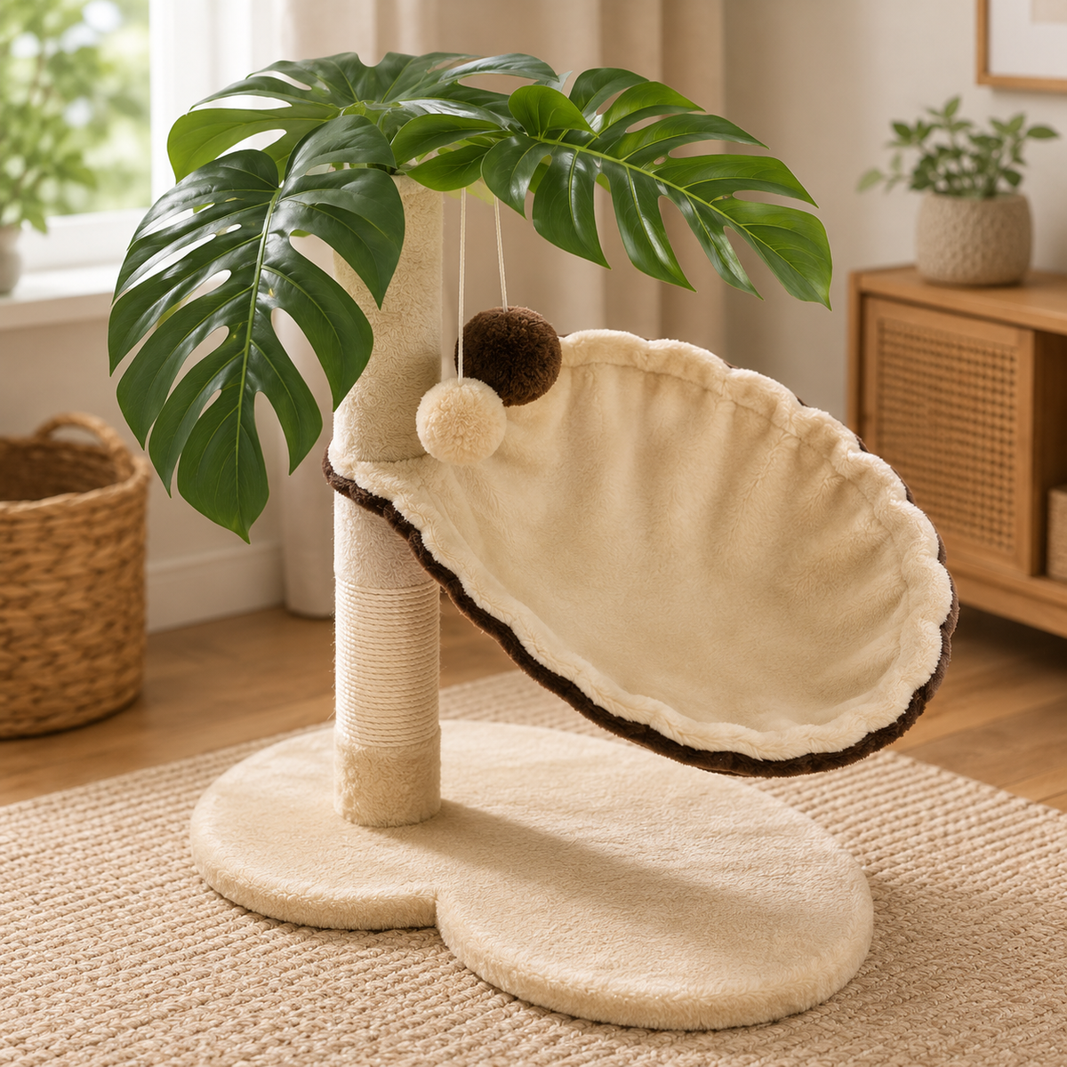 Le Palmier Perché – Arbre à chat avec hamac