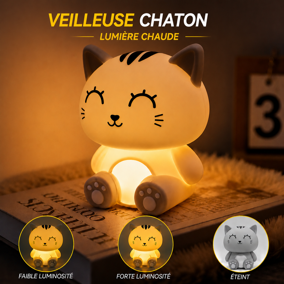 La Lueur Féline – Veilleuse chat