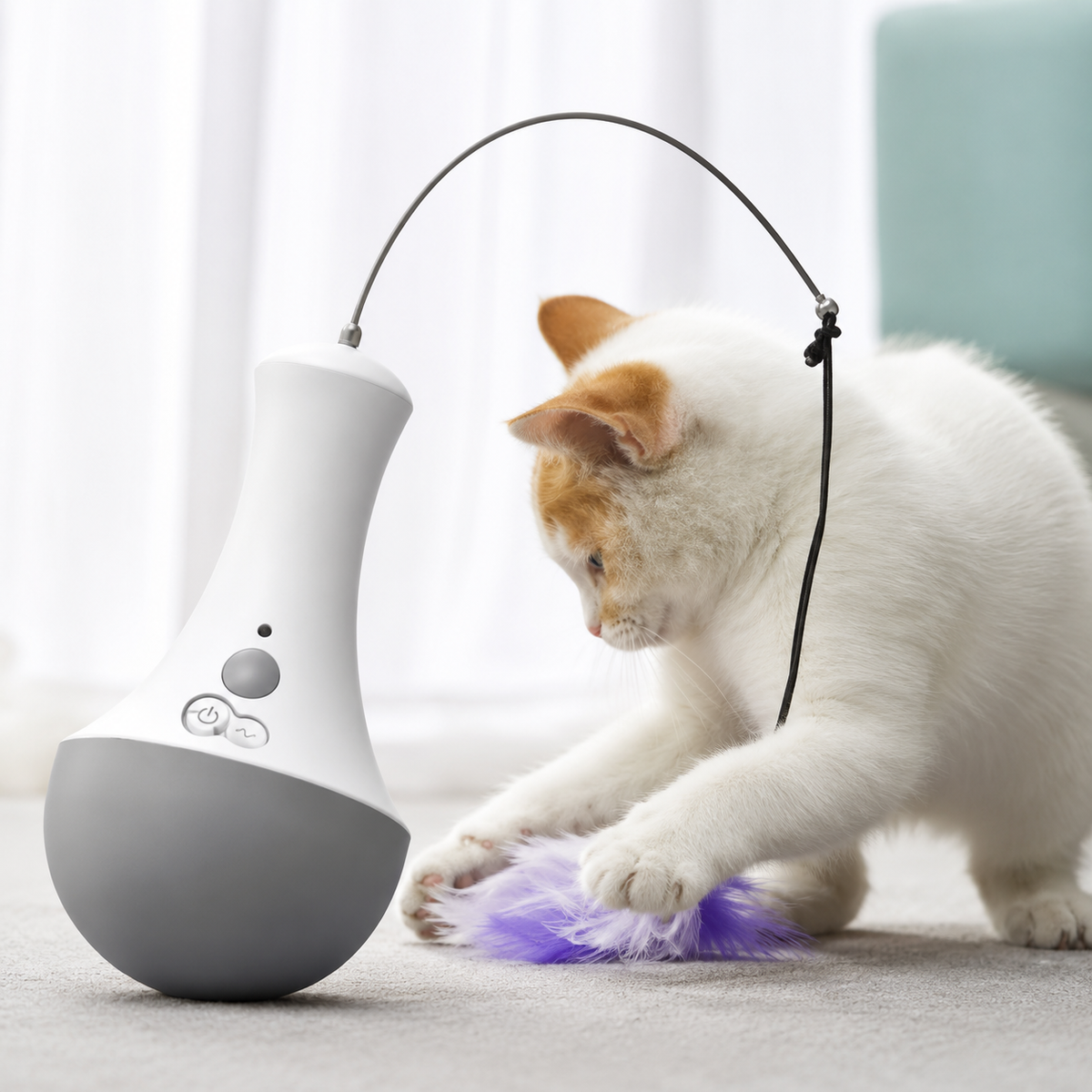La Plume Magique – Jouet interactif à plume pour chat