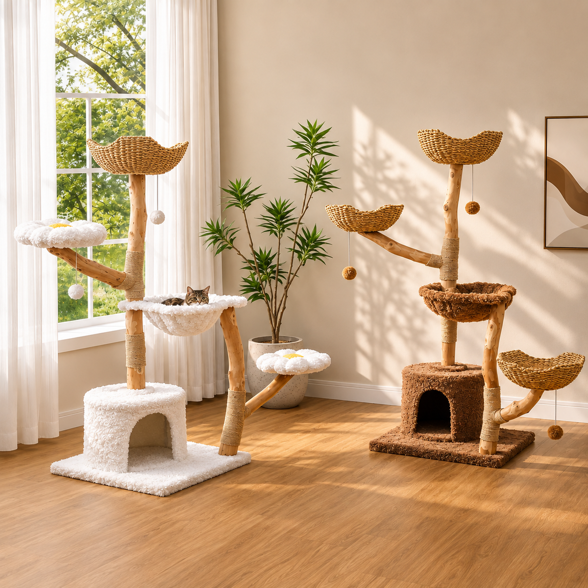 L’Arbre Enchanté – Grand arbre à chat 150 cm