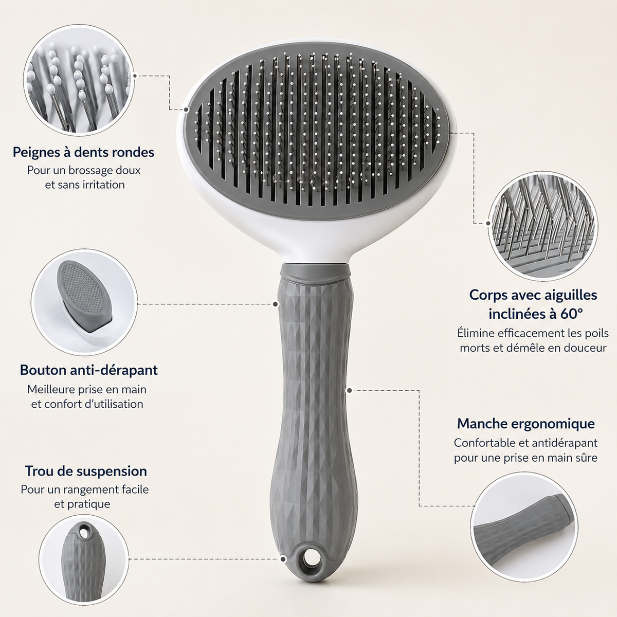 La Douce Patte - Brosse auto-nettoyante