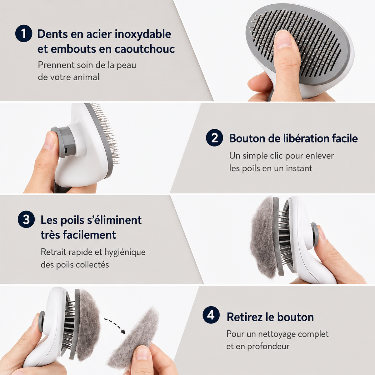 La Douce Patte - Brosse auto-nettoyante